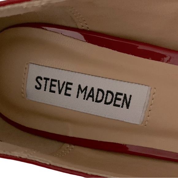 Steve Madden Altisha Pointed Toe Faux Patent Leather Stiletto Heels 8 - Picture 6 of 7
